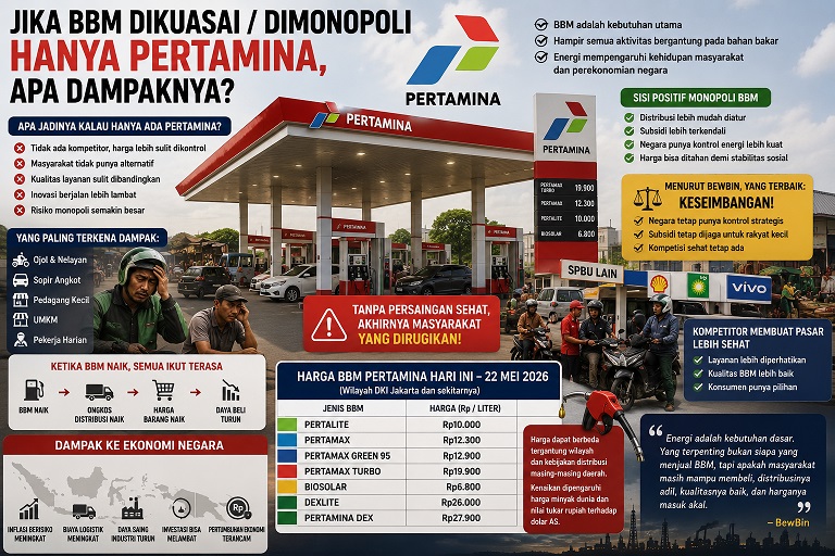 Apa Jadinya Kalau BBM di Indonesia Dimonopoli Hanya oleh Pertamina?