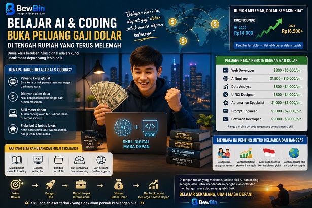 Kenapa Anak Muda Sekarang Sebaiknya Belajar AI dan Coding? Karena Peluang Gaji Dolar Semakin Besar